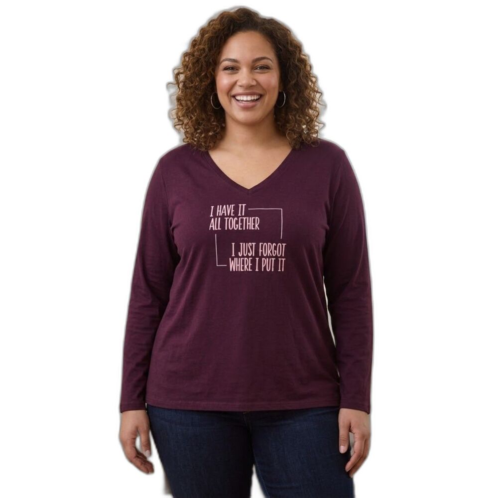 Graphic Print V-Neck T-Shirt
